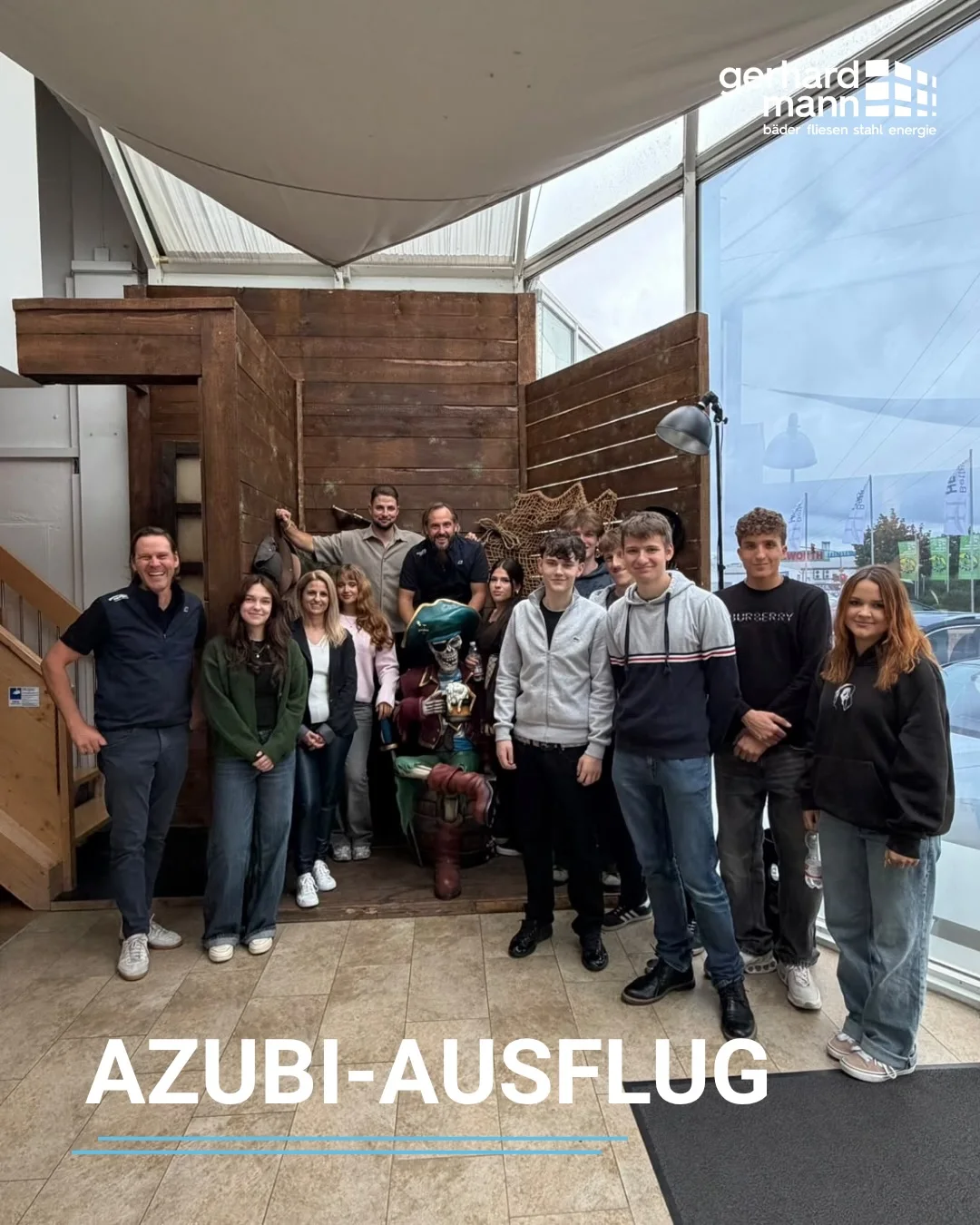 Auszubildende beim gemeinsamen Ausflug