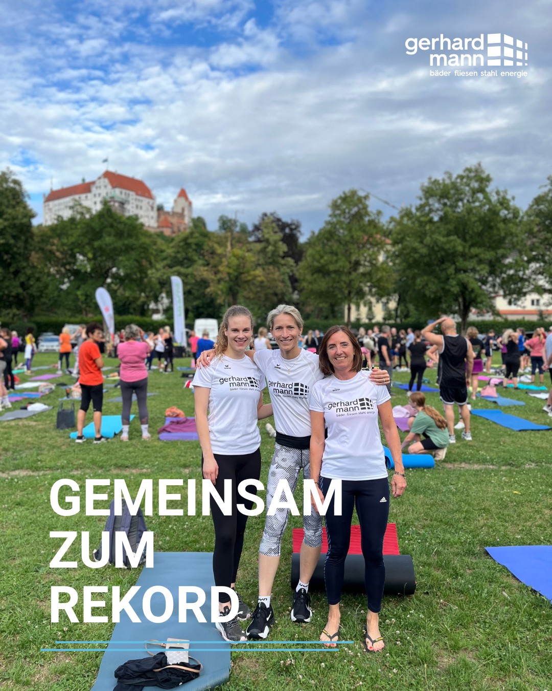 Gestern waren wir beim Rekordversuch von @fitplus auf der Ringelstecherwiese mit